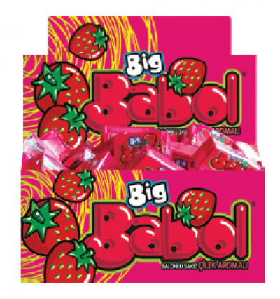 Big Babol Mono Strawberry Gum  4.2 gr