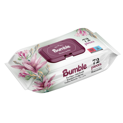 Bumble Wet Wipes 72 Pcs (Honeysuckle) X12 