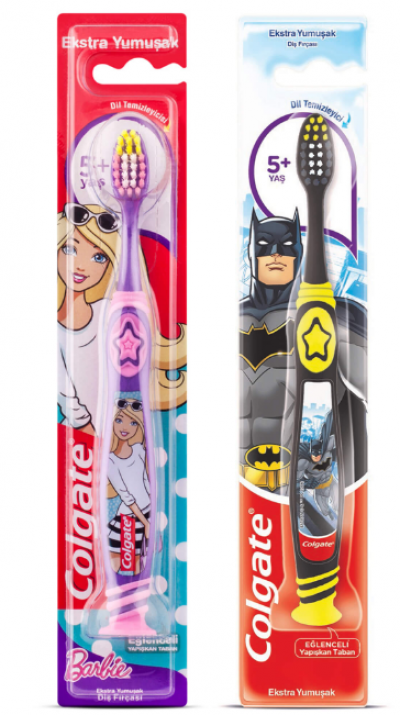 Colgate Kids Barbie - Batman 6+ Toothbrush  1 pcs