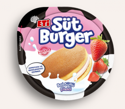 Eti Süt Burger with Strawberry  35 gr