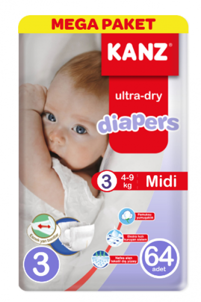 Kanz Diapers Mega Pack No 3 64 pcs