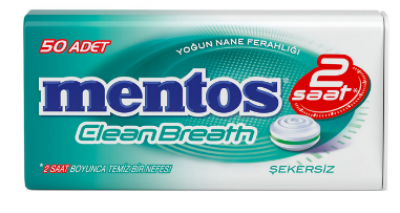 Mentos 2 Hours Clean Breath Metal Candy Intensive Mint Candy  35 gr