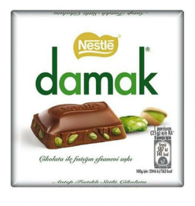Nestle Damak Antep Fıstıklı Sütlü Çikolata 65 gr