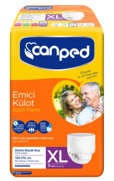 Canped Absorbent Panty Adult Diaper Size XL  8 pcs