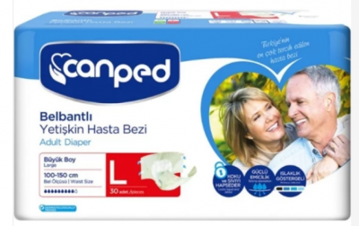 Canped Adult Diaper With Belt Size L  30 pcs