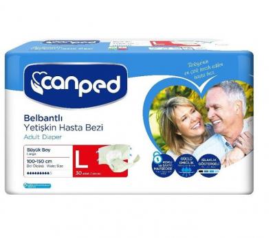 Canped Belbant Diaper Polyethylene Size L  30 pc 