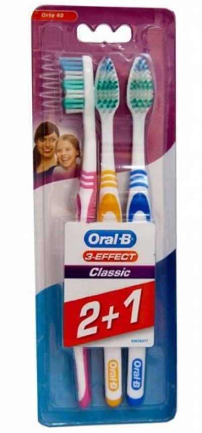 Oral B 3 Effect Classic Diş Fırçası 2+1 adet