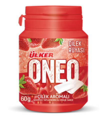 Ülker Oneo Çilekli Şişe Draje Sakız 60 Gr