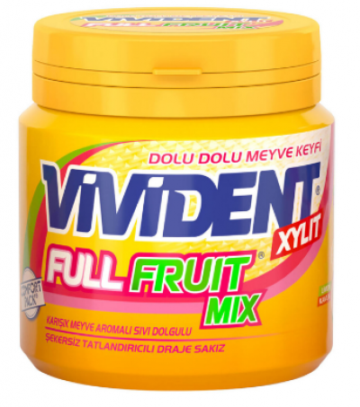 Vivident Full Fruit Mix Fruit Gum  90 gr