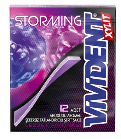 Vivident Storming Raspberry Flavored Gum  33 gr